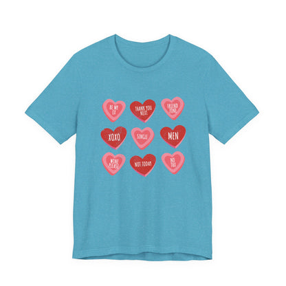 Candy Heart Shirt, Valentine's Day Gift, Conversation Hearts Shirt - PopCultureByDesign36