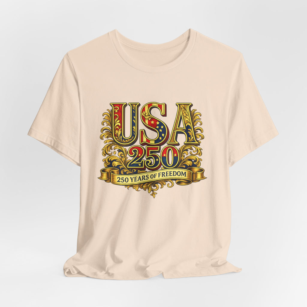 Retro 250 Years USA Freedom T-Shirt | Patriotic Americana Independence Anniversary by Printify