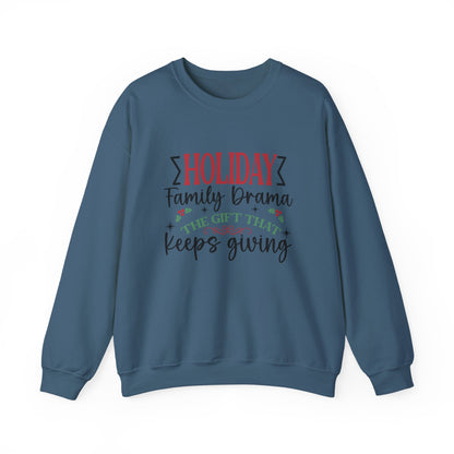Holiday Family Drama The Gift That Keeps Giving Sweatshirt, Family Matching - PopCultureByDesign36