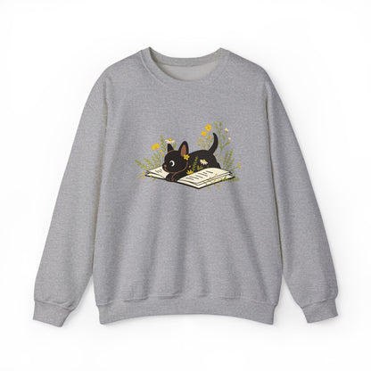Vintage Boho French Bulldog Puppy Reading Sweatshirt