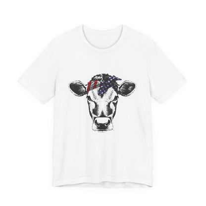 Highland Cow shirt, American Flag Shirt, Funny Cow Shirt, Independence Day - PopCultureByDesign36