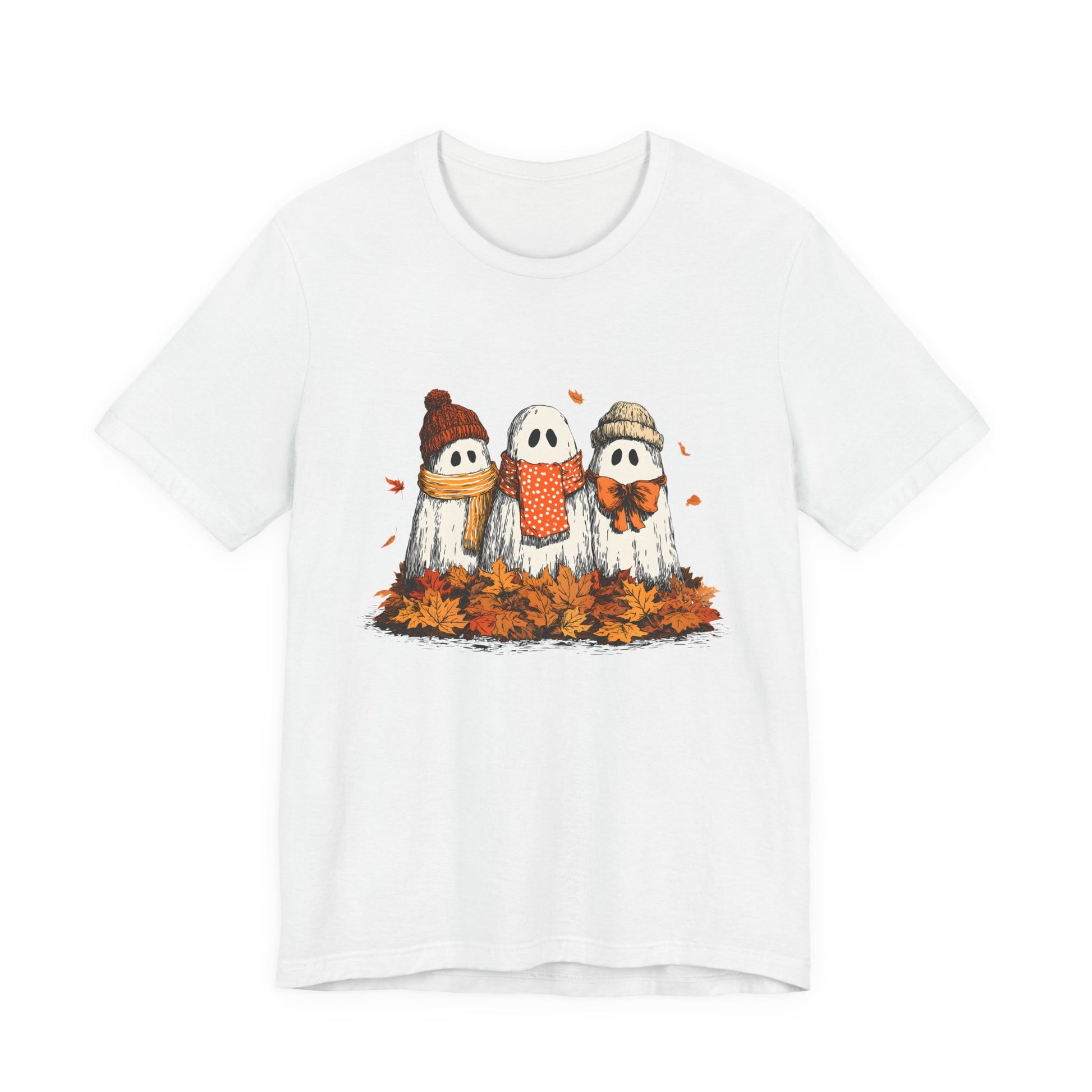 Cute Fall Ghosts Tee, Halloween T-Shirt, Ghost Graphic Tee - PopCultureByDesign36