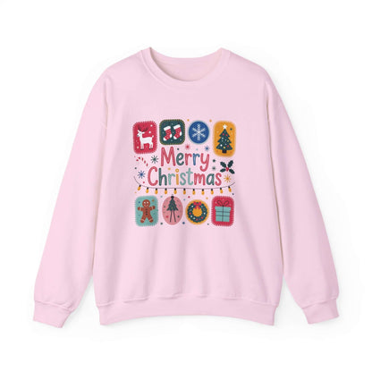 Christmas Cute Collage Sweatshirt, Winter Collage Seasonal Sweatshirt - PopCultureByDesign36
