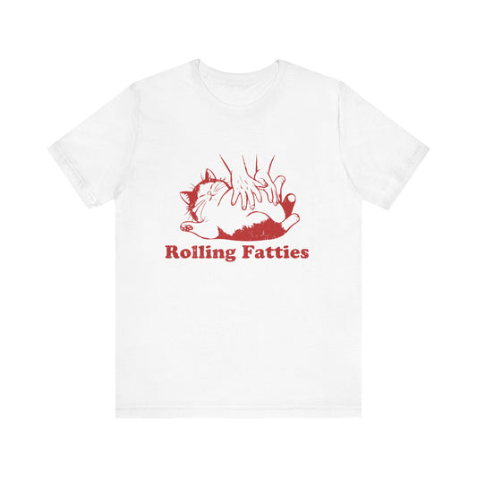 Rolling Fatties Cat TShirt, Funny Cat Graphic Shirt, Cat Lovers Gift - PopCultureByDesign36