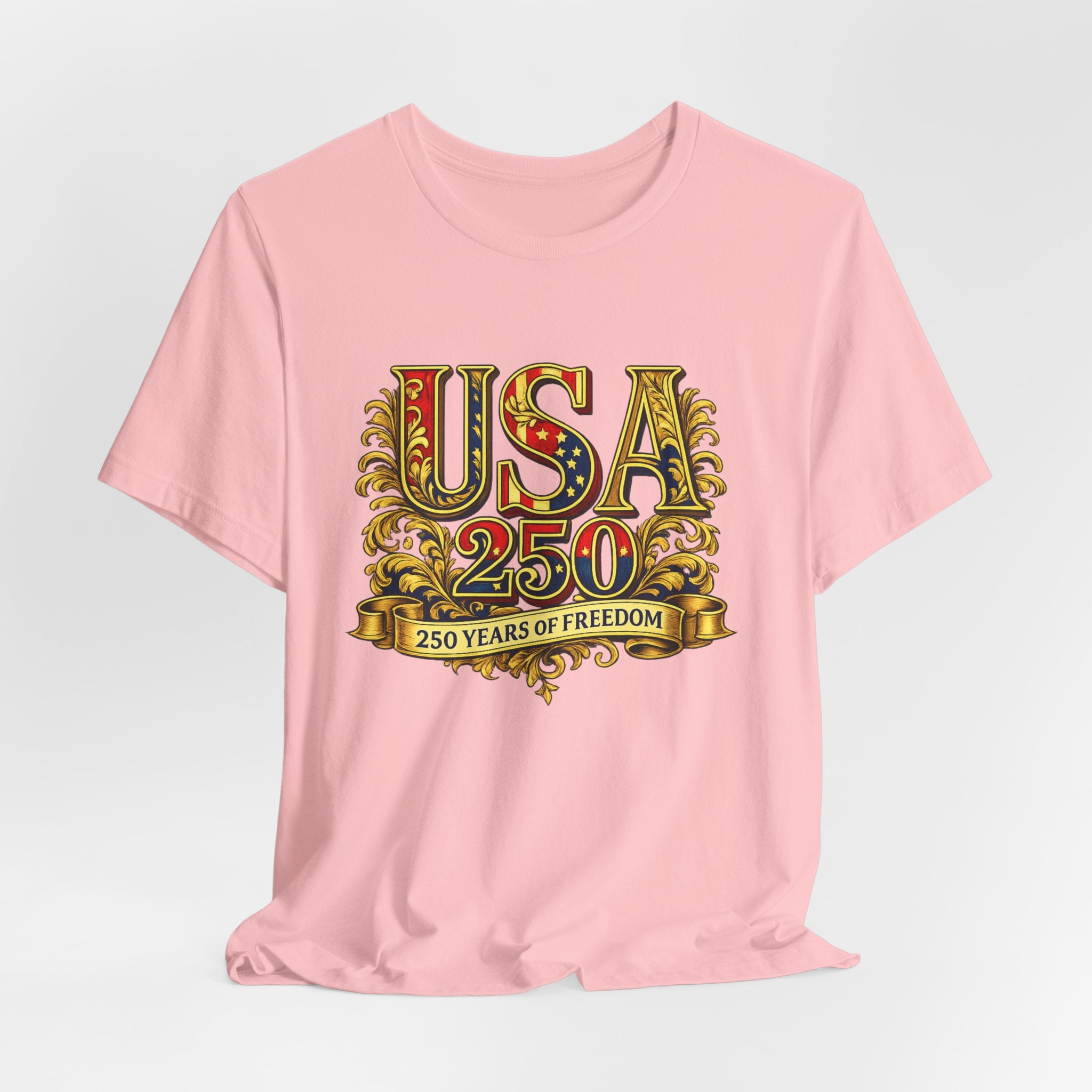 Retro 250 Years USA Freedom Independence Tee Patriotic Americana by Printify