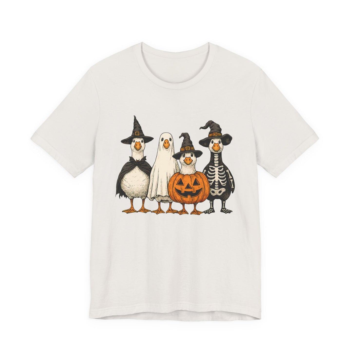 Duck Halloween Tee, Funny Halloween Duck Shirt, Quirky Bird Top - PopCultureByDesign36