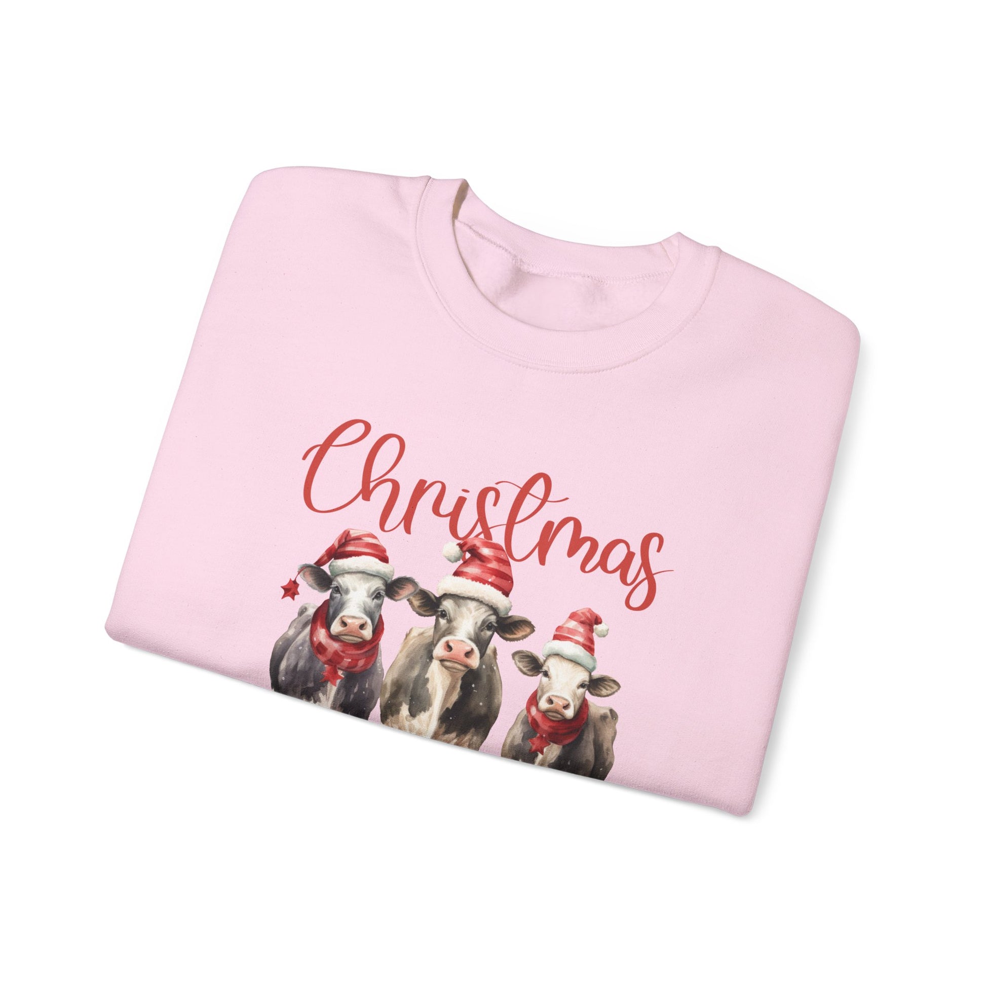 Christmas In The Barn, Cute Cow Christmas shirt, Country Farm Christmas Sweatshirt - PopCultureByDesign36