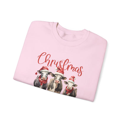Christmas In The Barn, Cute Cow Christmas shirt, Country Farm Christmas Sweatshirt - PopCultureByDesign36