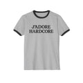 J'Adore Hardcore Ringer T-Shirt — Bold French-Inspired Statement Tee by PopCultureByDesign36