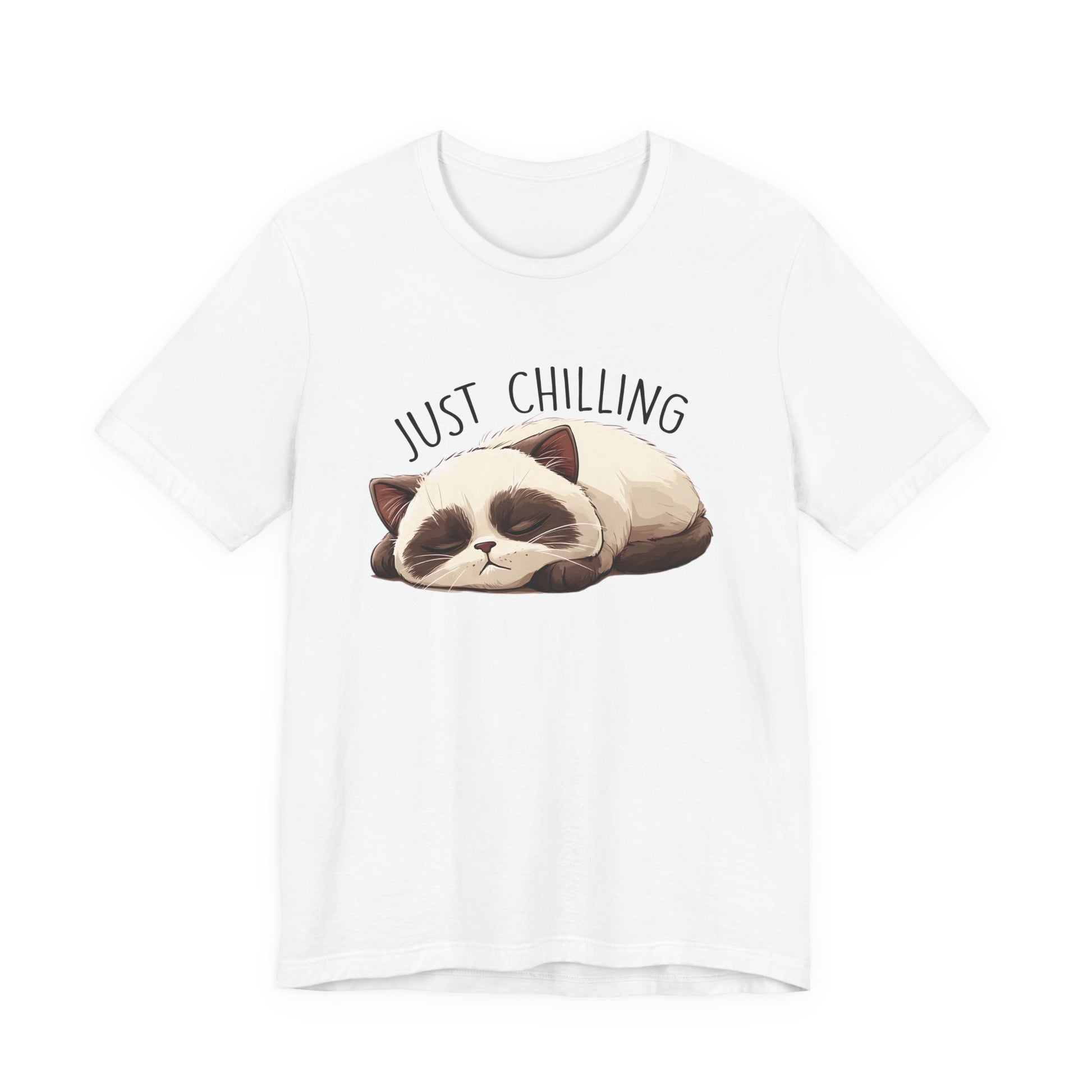 Just Chilling, Lazy Cat Shirt, Cute Cat Shirt, Cat Lover Gift, Funny Cat Shirt - PopCultureByDesign36