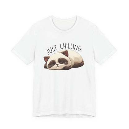 Just Chilling, Lazy Cat Shirt, Cute Cat Shirt, Cat Lover Gift, Funny Cat Shirt - PopCultureByDesign36