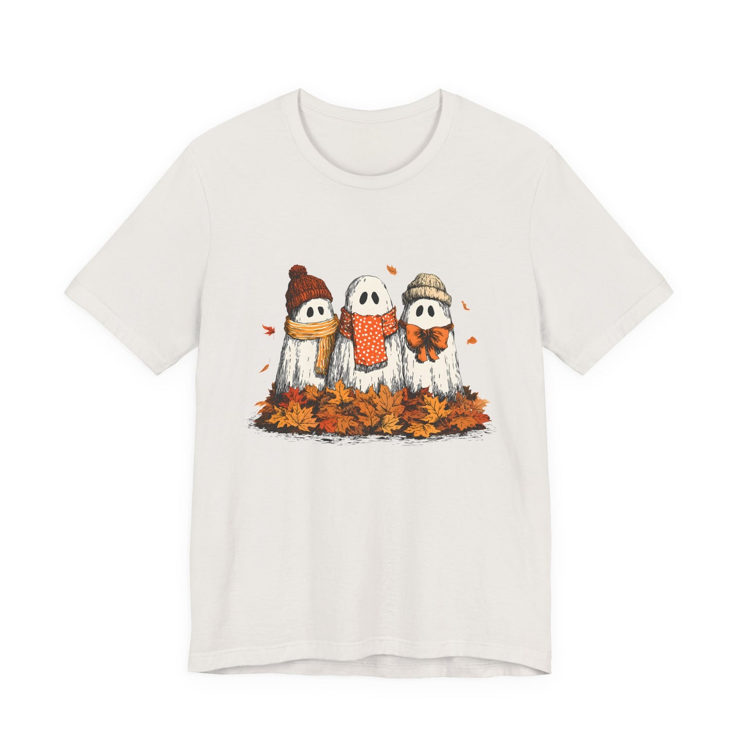 Cute Fall Ghosts Tee, Halloween T-Shirt, Ghost Graphic Tee - PopCultureByDesign36