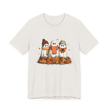 Cute Fall Ghosts Tee, Halloween T-Shirt, Ghost Graphic Tee - PopCultureByDesign36