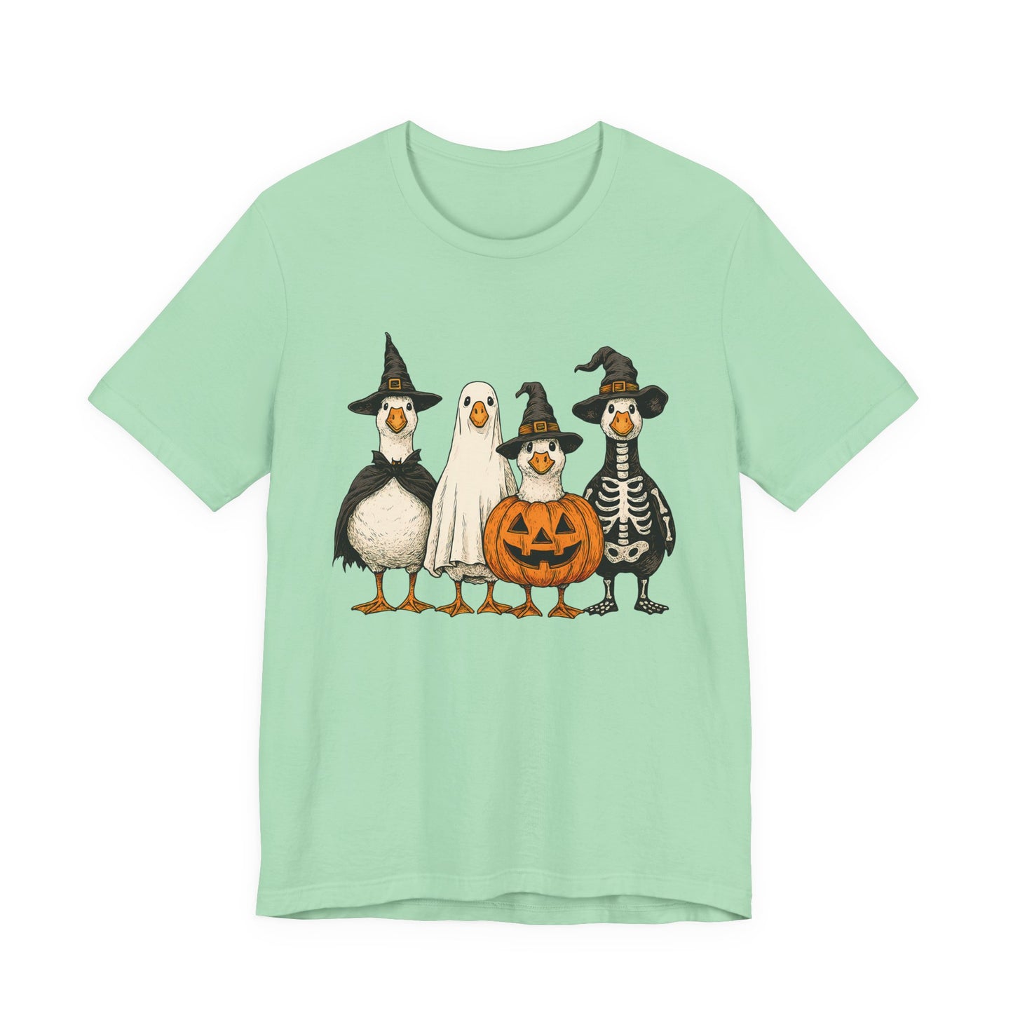 Duck Halloween Tee, Funny Halloween Duck Shirt, Quirky Bird Top - PopCultureByDesign36