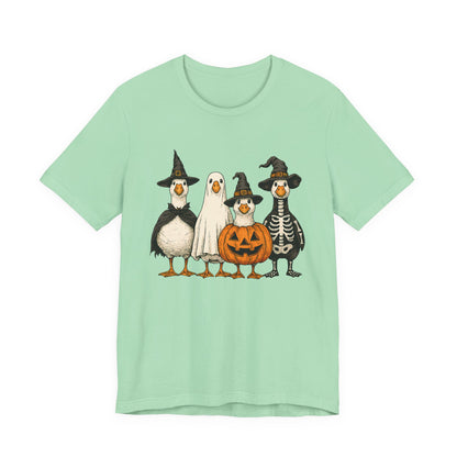 Duck Halloween Tee, Funny Halloween Duck Shirt, Quirky Bird Top - PopCultureByDesign36