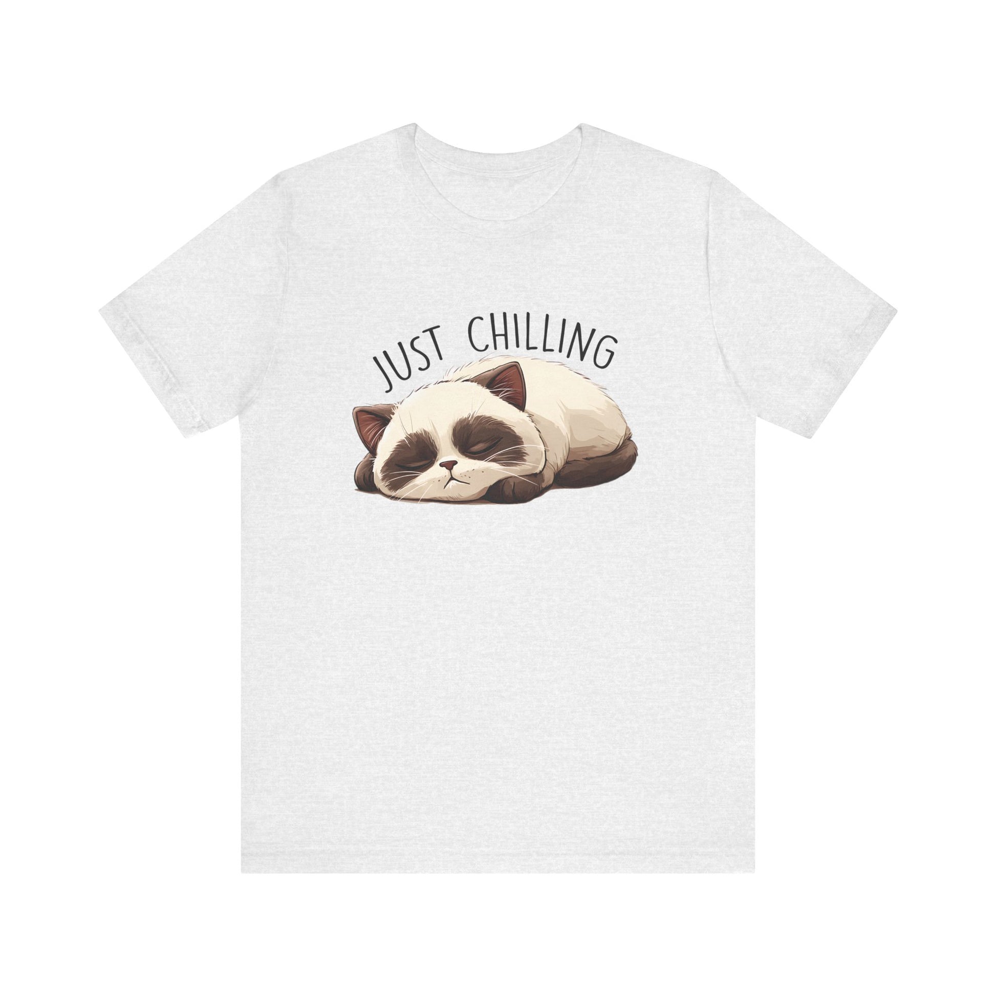 Just Chilling, Lazy Cat Shirt, Cute Cat Shirt, Cat Lover Gift, Funny Cat Shirt - PopCultureByDesign36
