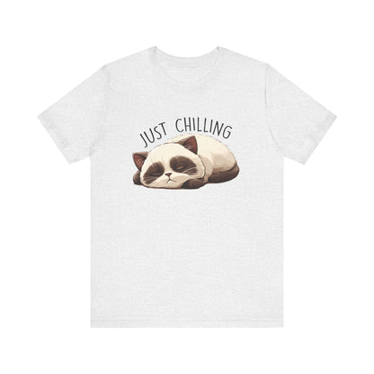 Just Chilling, Lazy Cat Shirt, Cute Cat Shirt, Cat Lover Gift, Funny Cat Shirt - PopCultureByDesign36