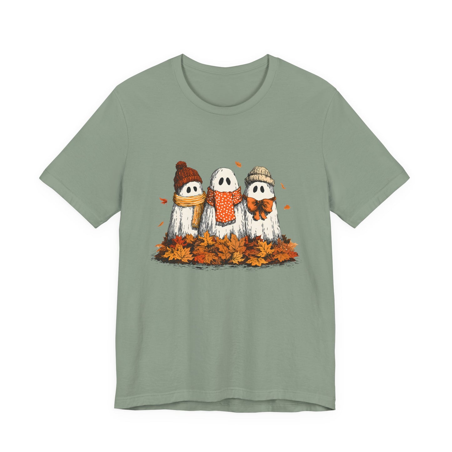 Cute Fall Ghosts Tee, Halloween T-Shirt, Ghost Graphic Tee - PopCultureByDesign36