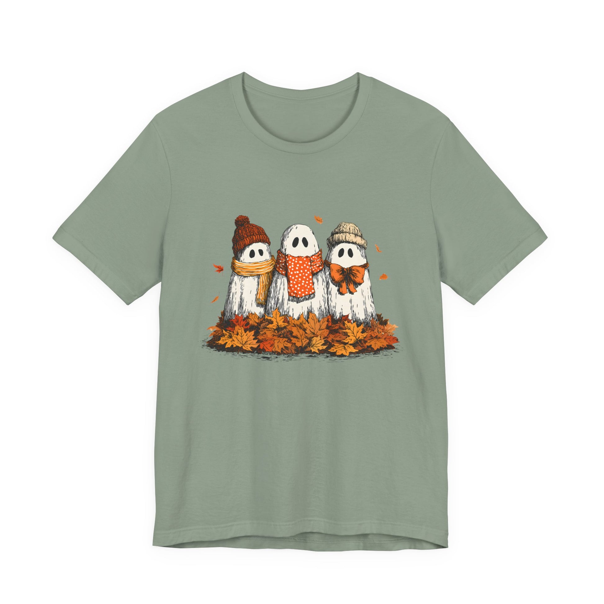 Cute Fall Ghosts Tee, Halloween T-Shirt, Ghost Graphic Tee - PopCultureByDesign36