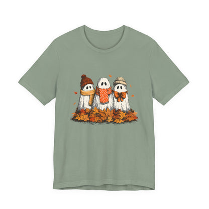 Cute Fall Ghosts Tee, Halloween T-Shirt, Ghost Graphic Tee - PopCultureByDesign36
