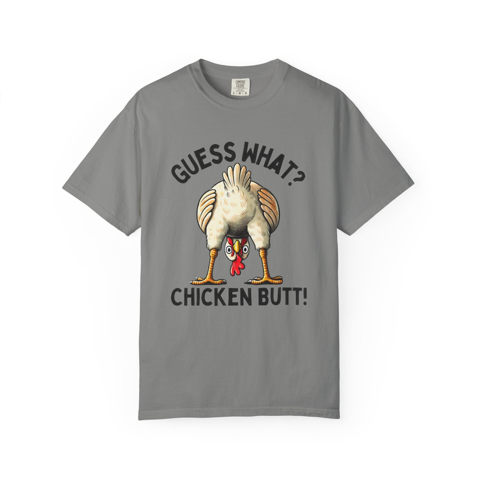 Funny Guess What Chicken Butt Humorous Chicken Lover Tee, Dad Joke Shirt - PopCultureByDesign36
