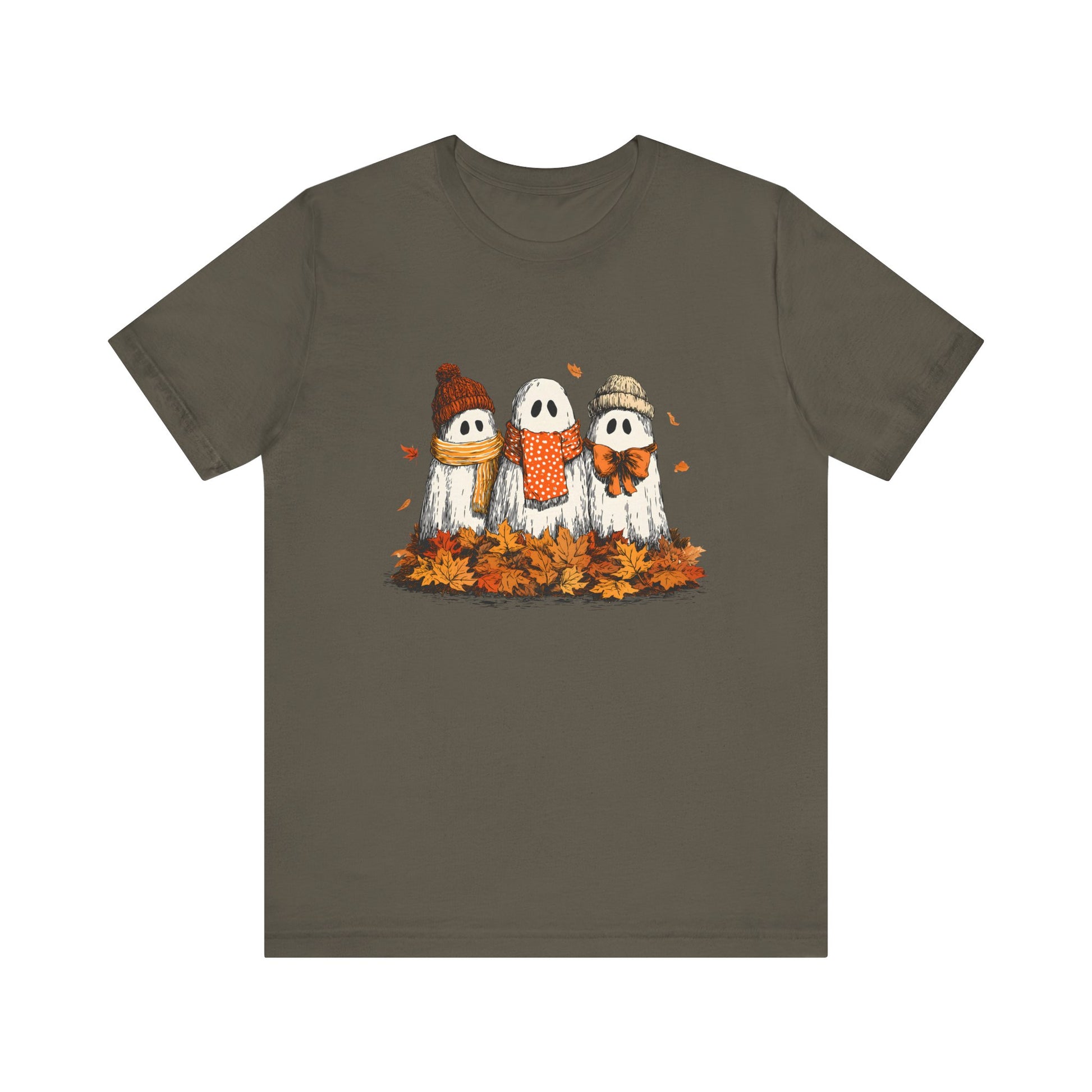 Cute Fall Ghosts Tee, Halloween T-Shirt, Ghost Graphic Tee - PopCultureByDesign36