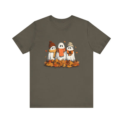 Cute Fall Ghosts Tee, Halloween T-Shirt, Ghost Graphic Tee - PopCultureByDesign36