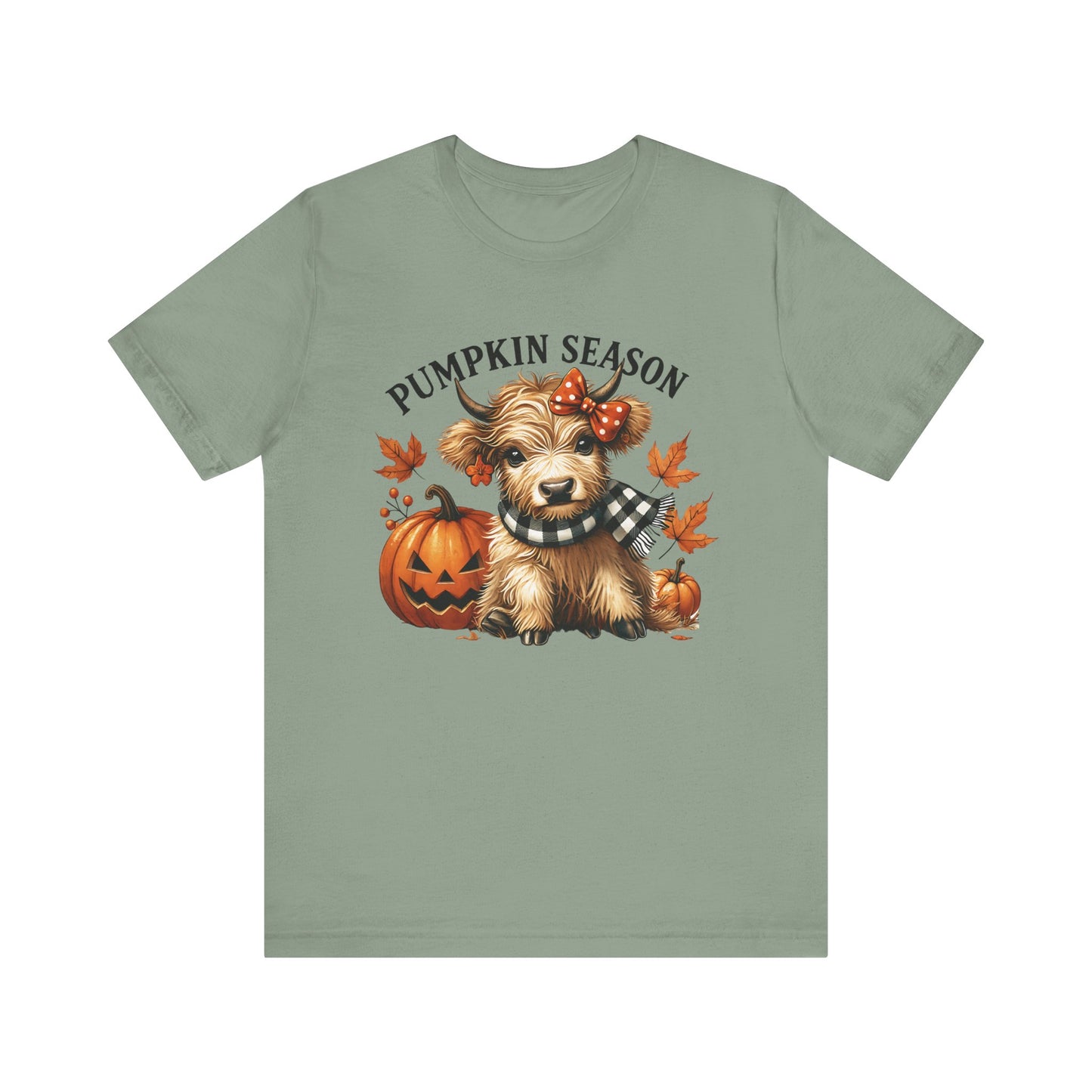 Pumpkin season, cute highland cow, baby cow shirt, Cute Cow shirt - PopCultureByDesign36