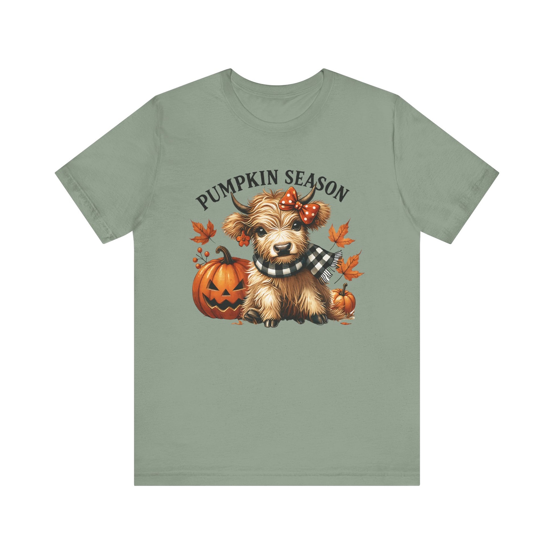 Pumpkin season, cute highland cow, baby cow shirt, Cute Cow shirt - PopCultureByDesign36
