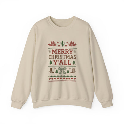 Country Christmas Sweatshirt, Western Holiday Crewneck, Ranch Winter Sweater, Cozy Xmas Jumper, Festive Cowgirl Pullover, Yeehaw vibes