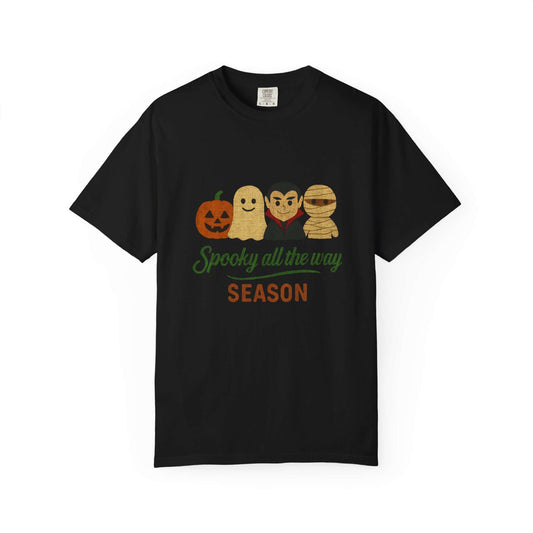 Spooky All The Way Halloween T-shirt, Pumpkin, Ghost, Dracula, Mummy Shirt - PopCultureByDesign36