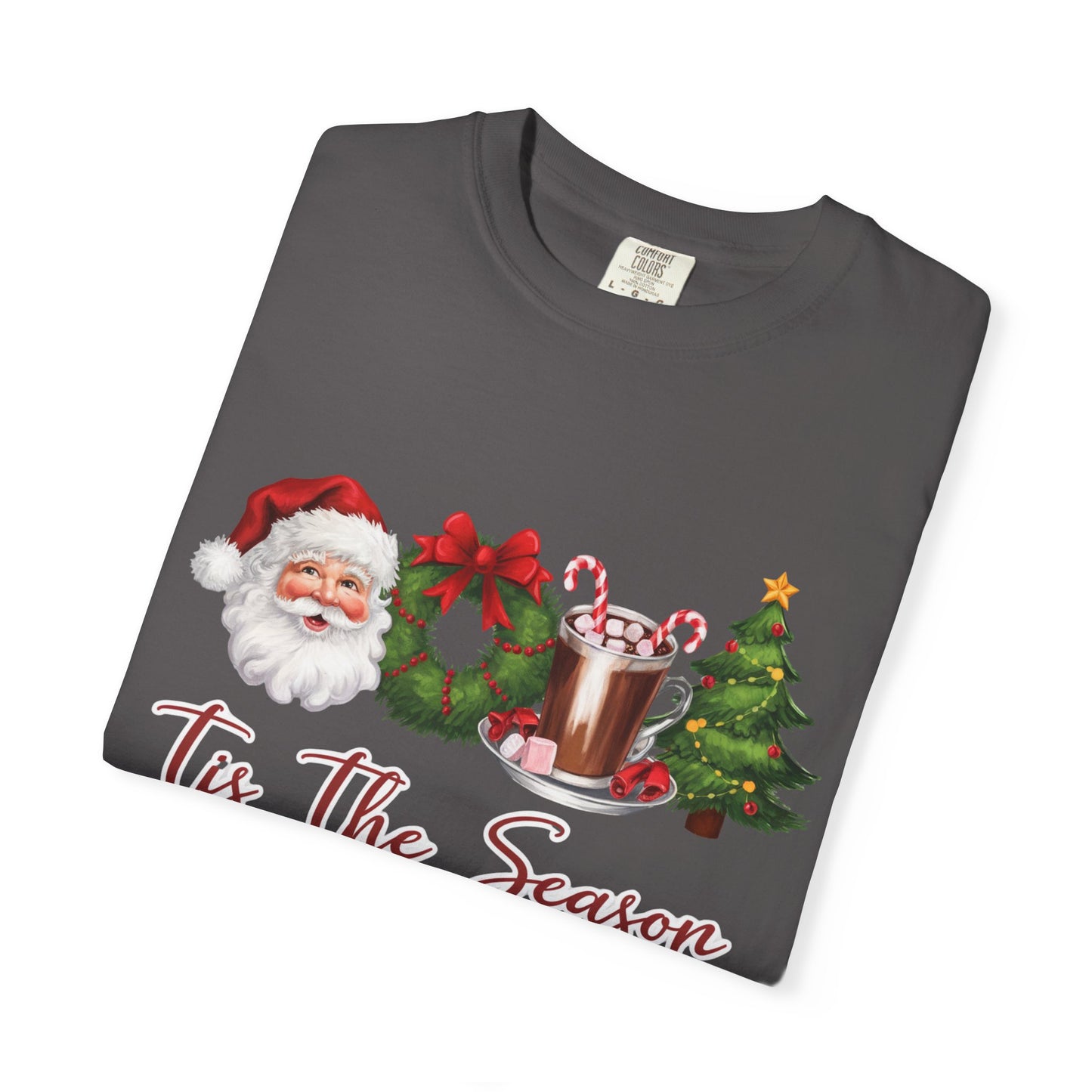 Comfort Colors® Retro Christmas, Tis the Season, Santa Claus Watercolor Christmas - PopCultureByDesign36