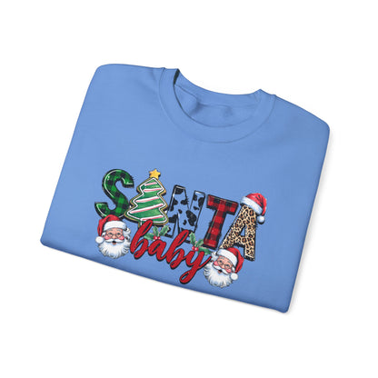 Santa Baby Sweatshirt, Merry Christmas Sweater, Retro Santa Sweatshirt - PopCultureByDesign36