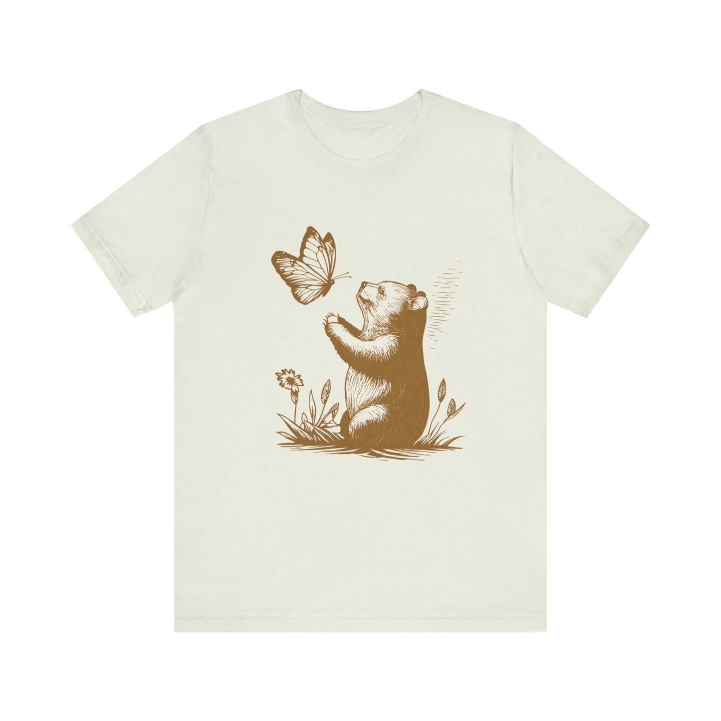 Bear Butterfly Shirt,Vintage Retro Bear Shirt, Cute Butterfly Tshirt - PopCultureByDesign36