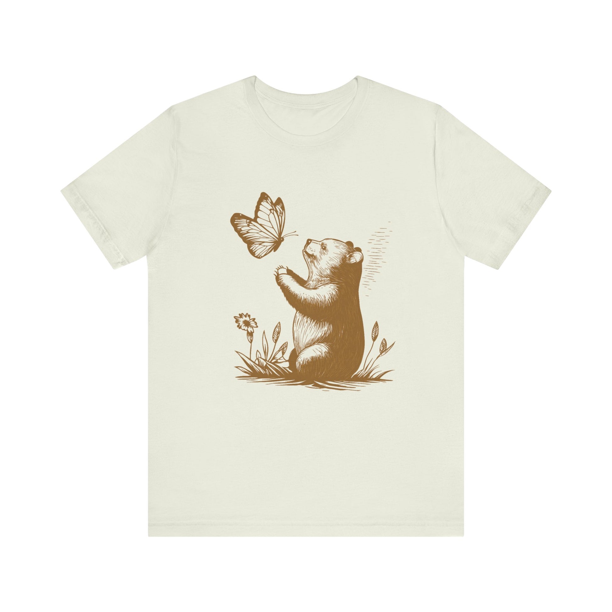 Bear Butterfly Shirt,Vintage Retro Bear Shirt, Cute Butterfly Tshirt - PopCultureByDesign36