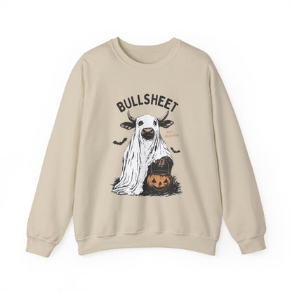 Bull Sheet Sweatshirt, Halloween Ghost Cow Sweatshirt, Trick or Treat Shirt - PopCultureByDesign36