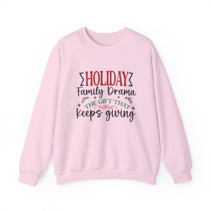 Holiday Family Drama The Gift That Keeps Giving Sweatshirt, Family Matching - PopCultureByDesign36