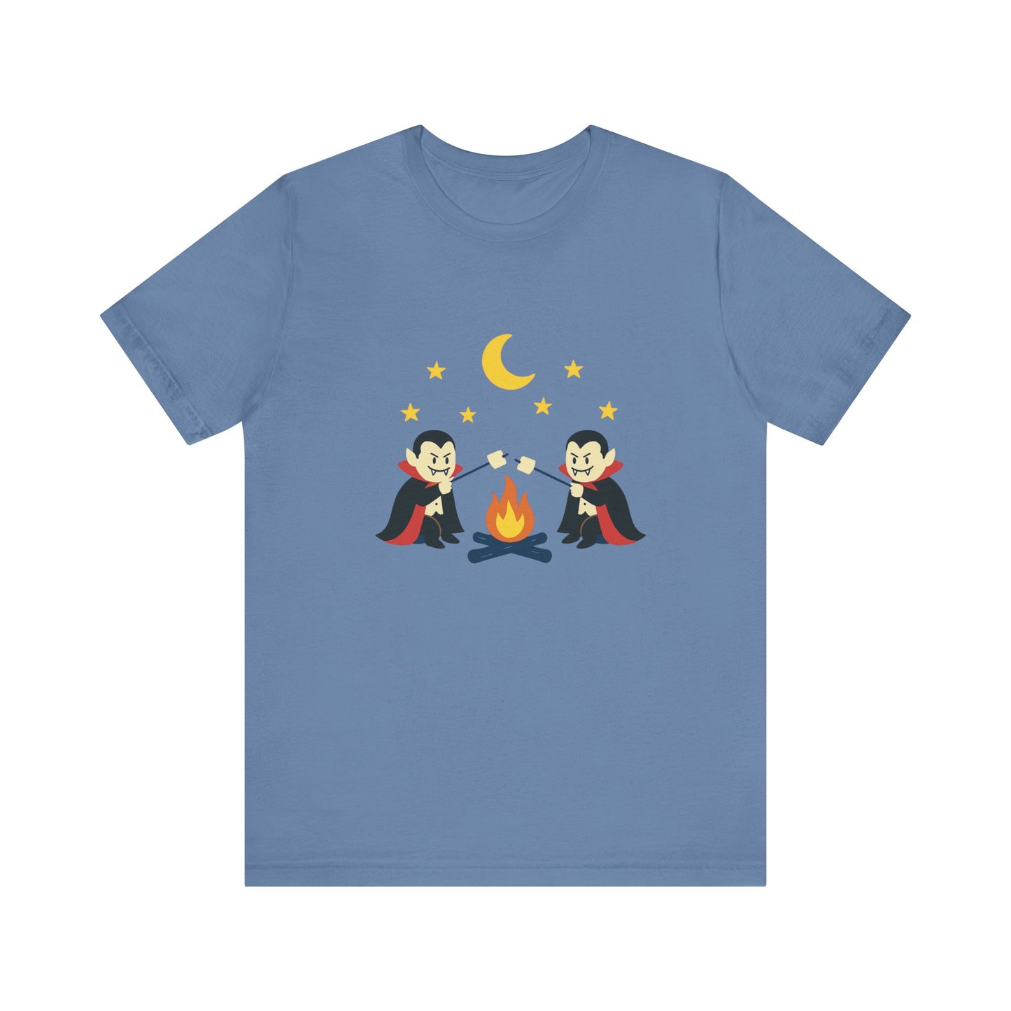 Camping Dracula Tee, Halloween Shirt, Spooky Camping Top - PopCultureByDesign36
