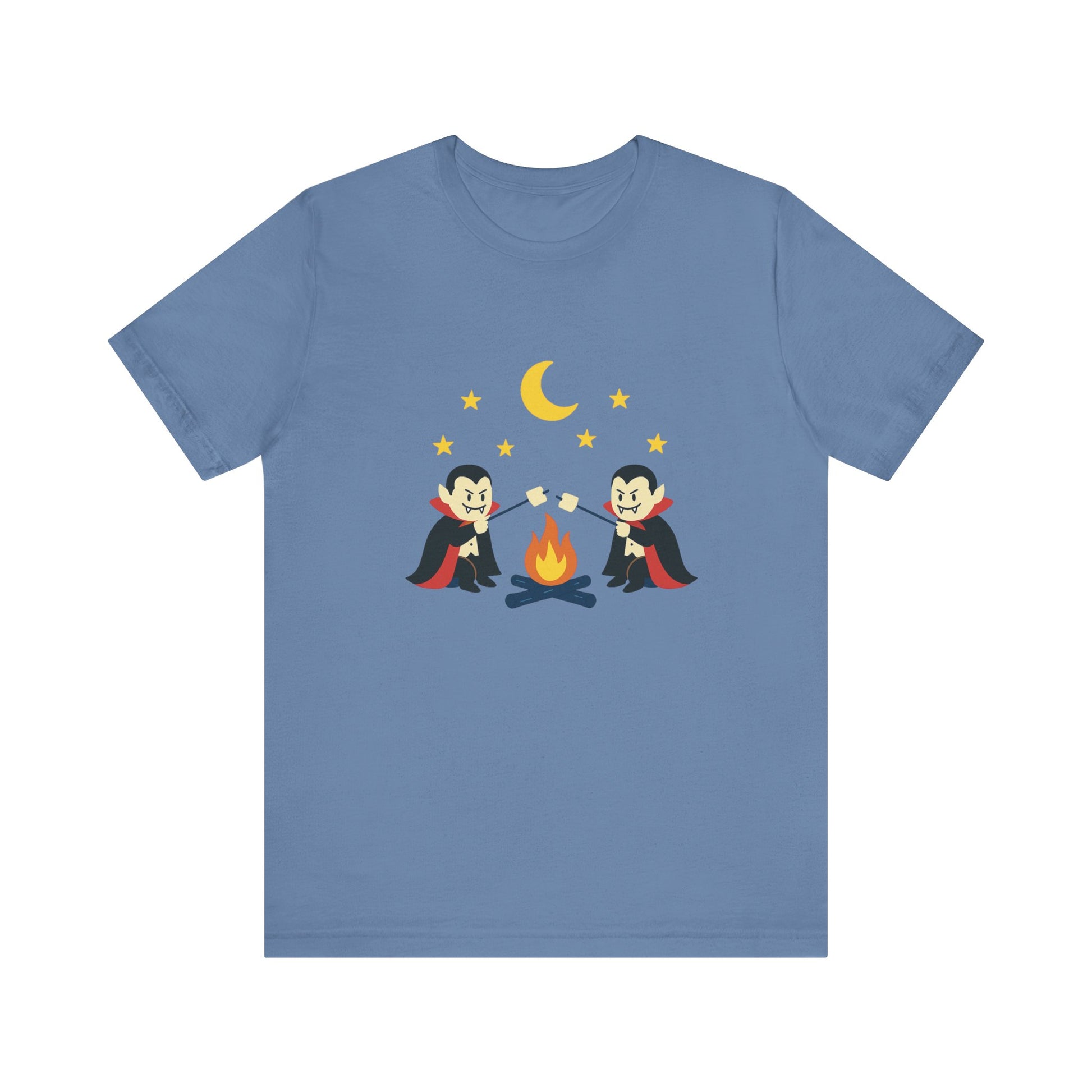 Camping Dracula Tee, Halloween Shirt, Spooky Camping Top - PopCultureByDesign36