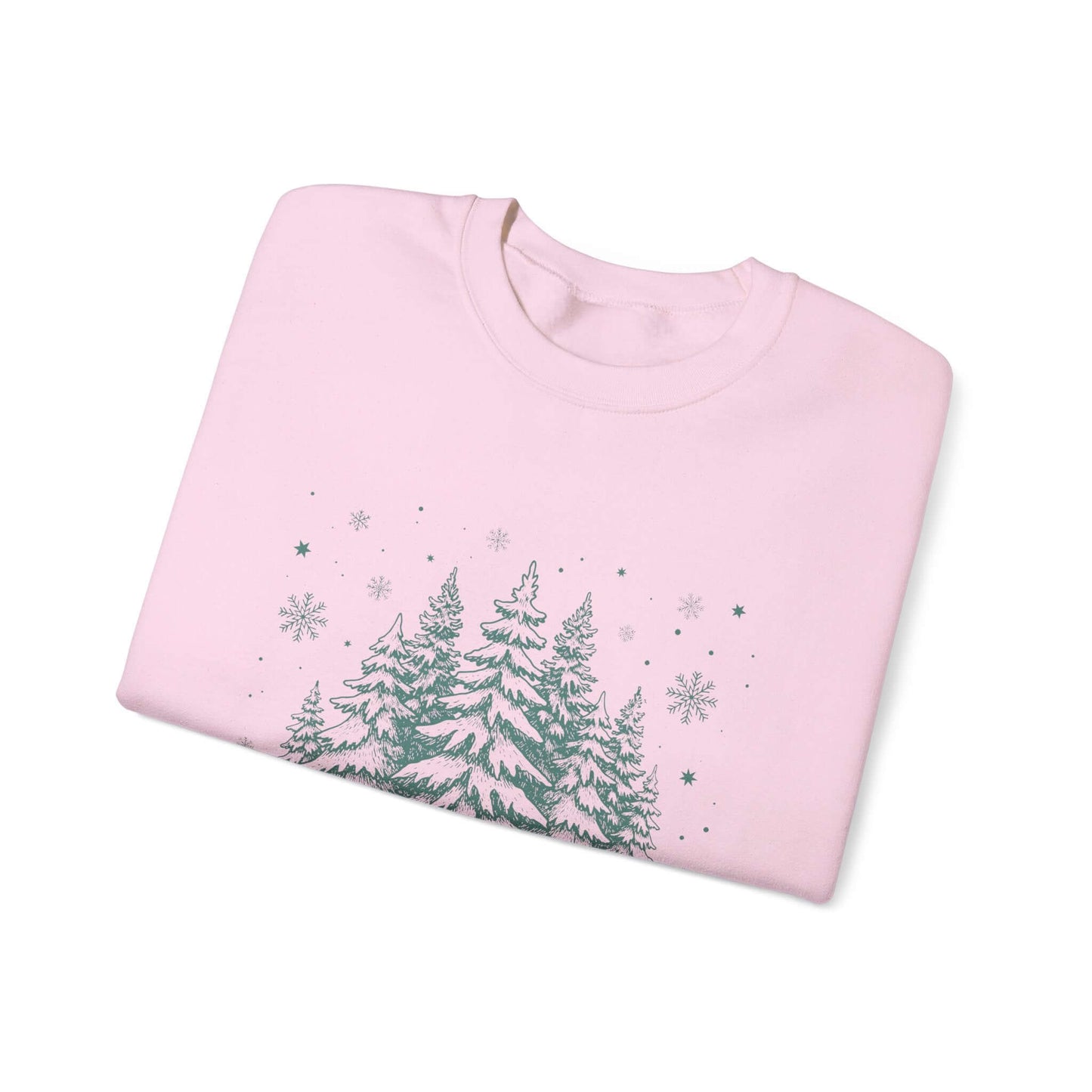 Christmas Tree Crewneck Sweatshirt, Needlework Style, Winter Top - PopCultureByDesign36
