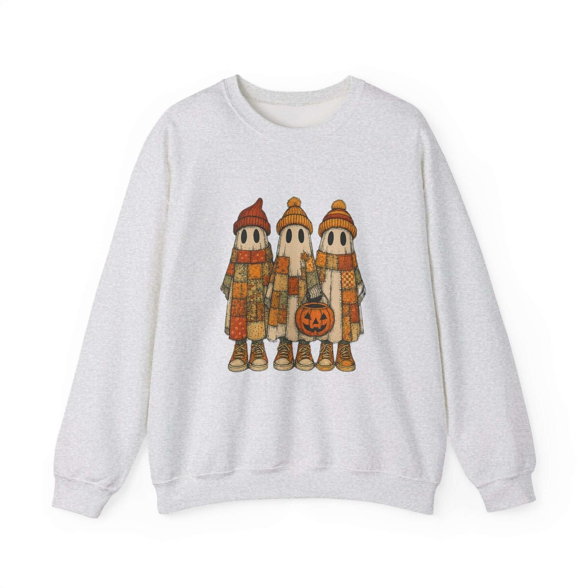Halloween Ghost Trio Sweatshirt, Cute Fall Outfits, Spooky Season - PopCultureByDesign36