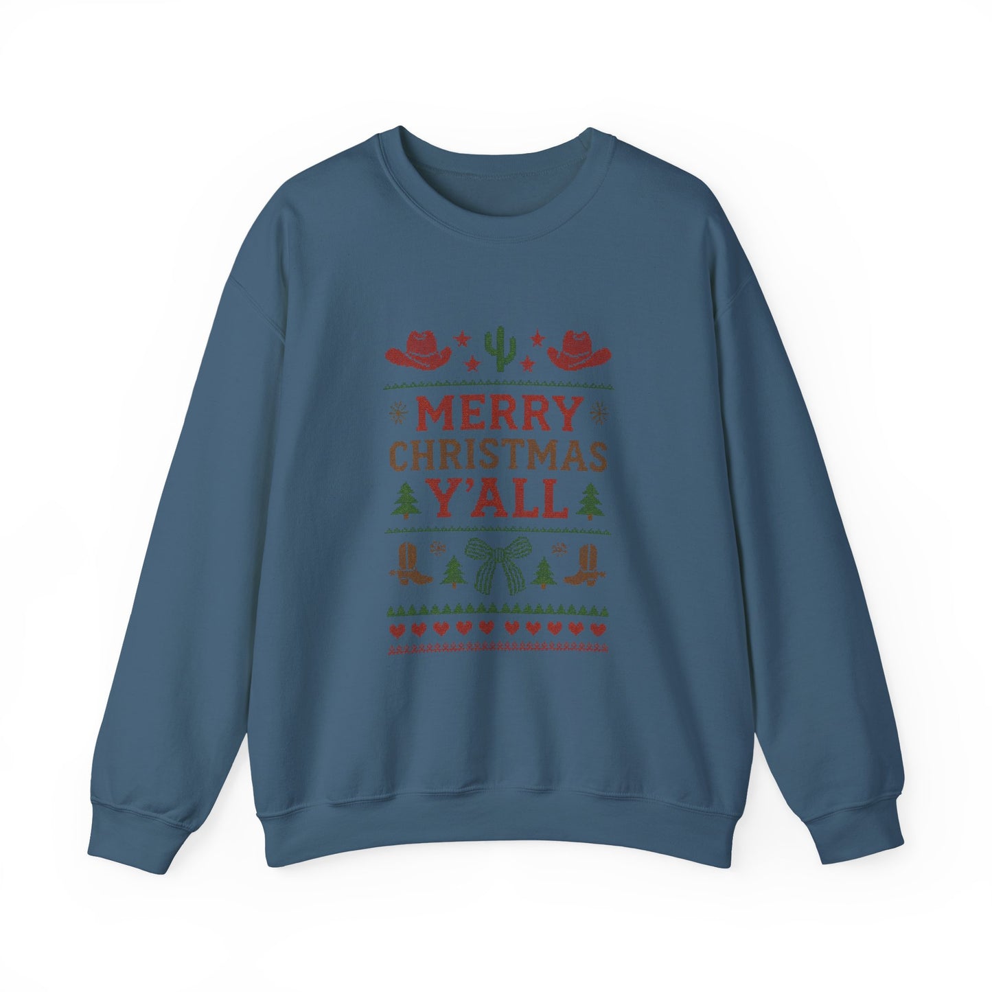 Country Christmas Sweatshirt, Western Holiday Crewneck, Ranch Winter Sweater, Cozy Xmas Jumper, Festive Cowgirl Pullover, Yeehaw vibes