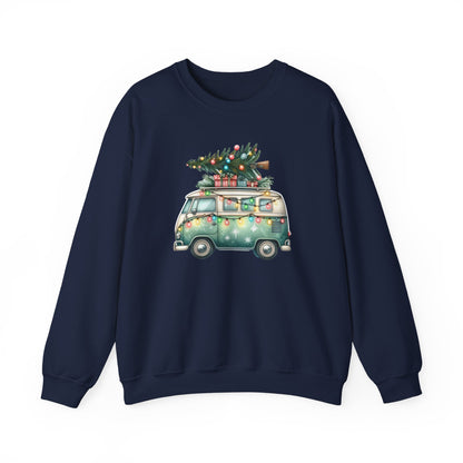 Jingle All The Way Sweatshirt, Christmas Family Sweater, Christmas Van Sweatshirt - PopCultureByDesign36