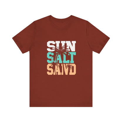 Sun Salt Sand Beach Shirt, Summer Ocean Vacation T-Shirt, Coastal Surf Lover Gift - PopCultureByDesign36
