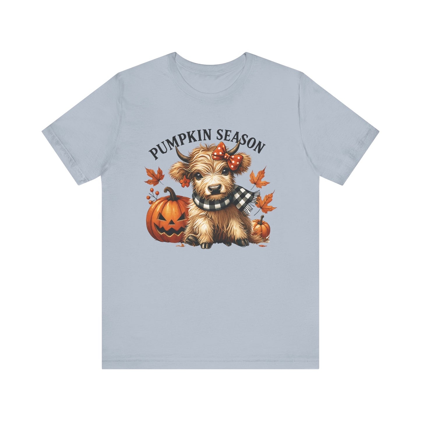 Pumpkin season, cute highland cow, baby cow shirt, Cute Cow shirt - PopCultureByDesign36