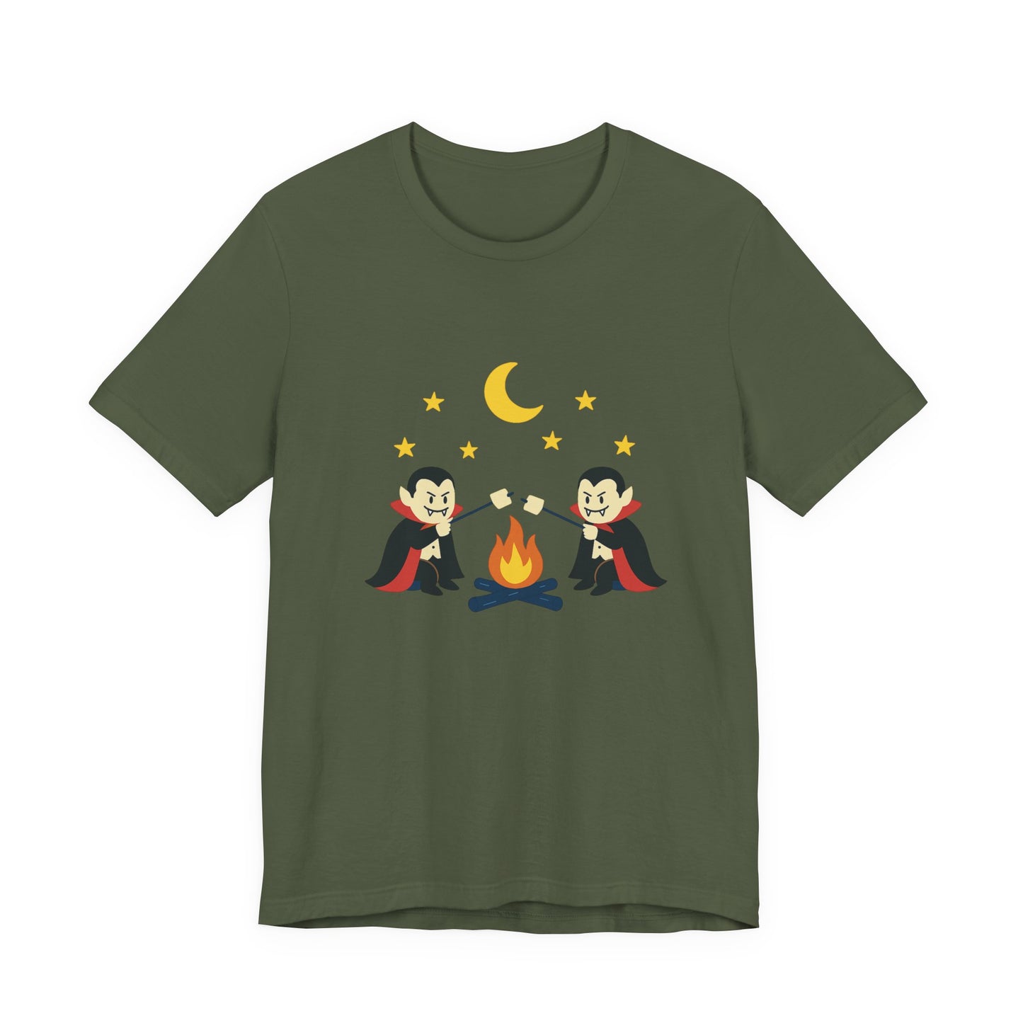 Camping Dracula Tee, Halloween Shirt, Spooky Camping Top - PopCultureByDesign36