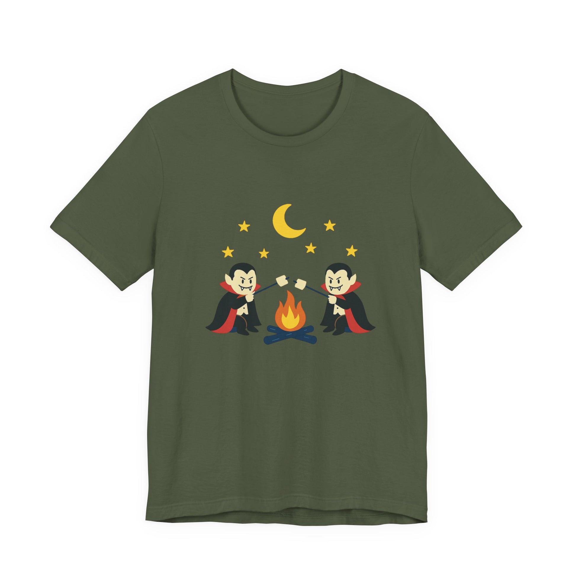 Camping Dracula Tee, Halloween Shirt, Spooky Camping Top - PopCultureByDesign36