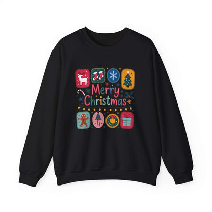 Christmas Cute Collage Sweatshirt, Winter Collage Seasonal Sweatshirt - PopCultureByDesign36