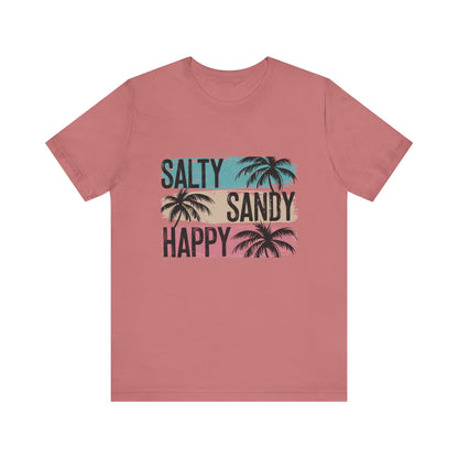 Salty Sandy Happy T-Shirt, Sandy Toes Salty Breeze Tee - PopCultureByDesign36