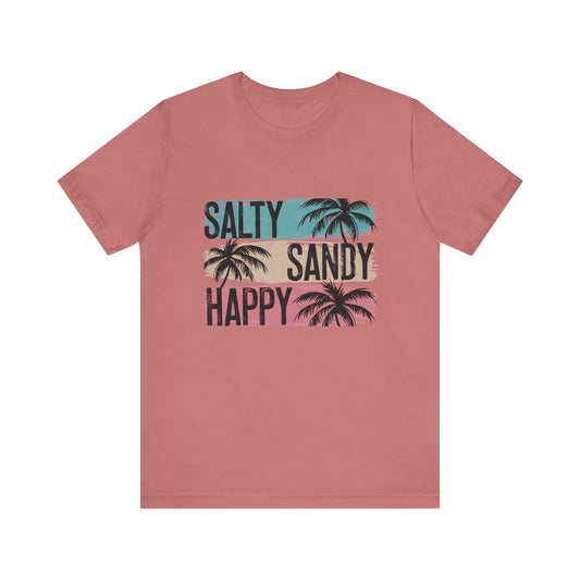 Salty Sandy Happy T-Shirt, Sandy Toes Salty Breeze Tee - PopCultureByDesign36
